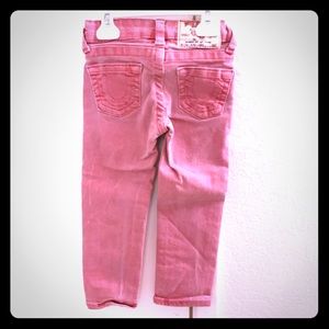 True Religion Toddler Pink Weathered Skinny Jeans